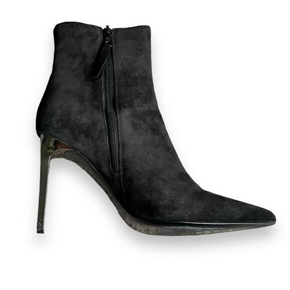 rag & bone Shoes - Rag & Bone WES Black Suede Stiletto Boots Ankle Booties Size 8.5 High Heels